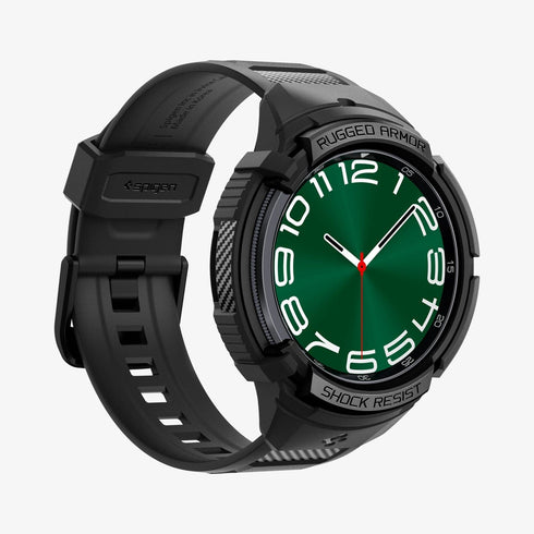 ACS06488 - Galaxy Watch 6 Classic (47mm) Case Rugged Armor Pro in black showing the front
